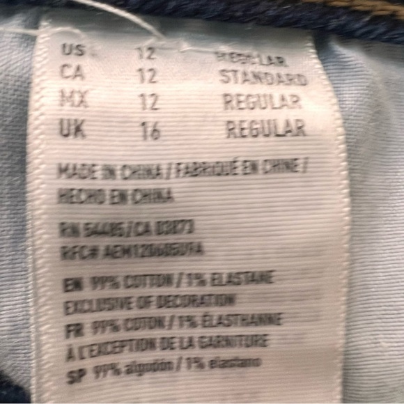 American Eagle Vintage Hi Rise Jeans Size 12 - Picture 10 of 11